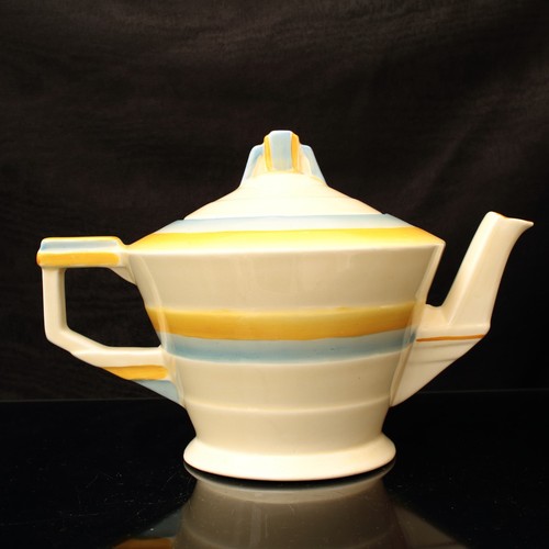 Art deco ceramic teapot - art,
