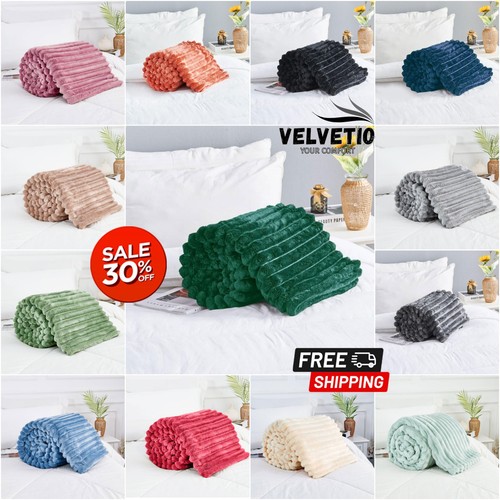 Chunky ribbed throw - ribbed, fluffy