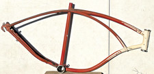 1952 1953 1956 1957 SCHWINN 26" BOYS MENS CLASSIC CRUISER BICYCLE BIKE FRAME RED