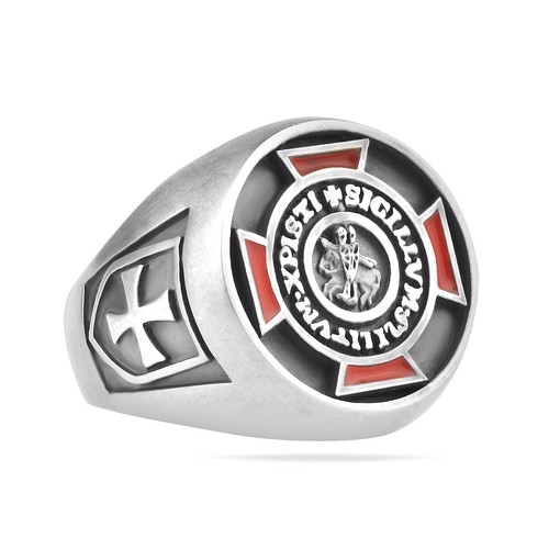 Knights templar cross ring - knights,