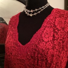 Ann Balon Italian Red Lace