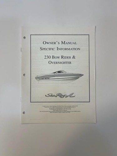 Owner manual specific - owner's,