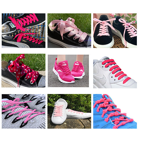 Coloured pink round flat - pink,