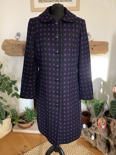 Hobbs purple black wool - hobbs, polka
