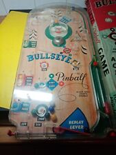 Vintage `LOUIS MARX` BAGATELLE "BULLSEYE PINBALL GAME" IN TATTY BOX