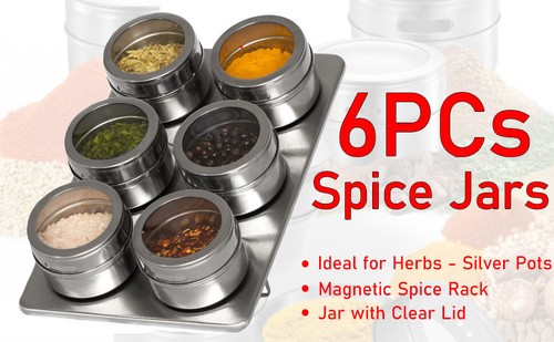 Magnetic spice jars - magnetic, with