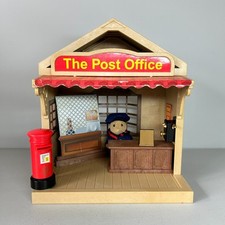 Vintage Sylvanian Families Post Office Playset with Figure 1990's INCOMPLETE