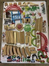 Huge Lot Wooden Train Mix Sets