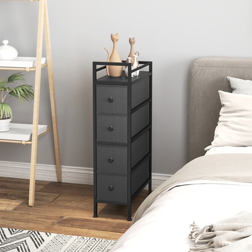 Slim fabric chest drawers - fabric,