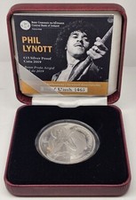 Ireland 2019 Silver Proof €15 Phil Lynott Commemorative Coin in Original Holder 