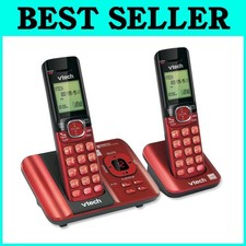 Red Caller ID/Call Waiting Phone System, 2 Cordless Handsets