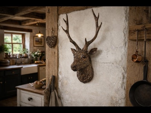 Stag head wall art - stag, animal