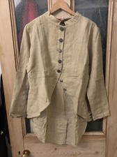 Ewa I Walla SS20 Linen/cotton Tailed Jacket  66333 Sand Check  NEW please Read