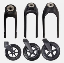 Wheelchair Front Fork Accessories Black for Wheelchairs Solid Wheels Elder S2