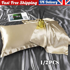 Mulberry Pure Silk Pillowcase Anti-wrinkle Bed Soft Pillow Cases Covers Hot UK