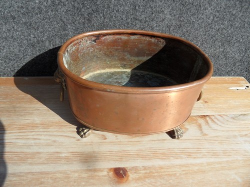 Antique french copper fish - antique,
