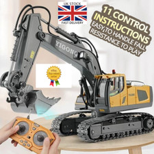 Heavy Excavator Truck Dumper Digger Bulldozer Toys Remote Control Engineering UK