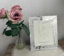 New Laura Ashley Mirror Josette Etched Glass Photo Frame Classic Timeless 8x10