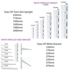 Twin Slot Shelving WHITE
