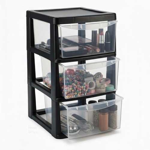 Large clear plastic drawer - large,