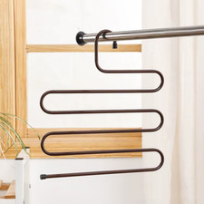 Multi Layer Stainless Steel S-Hook Trousers Pants Closet Hangers Space Saving Or