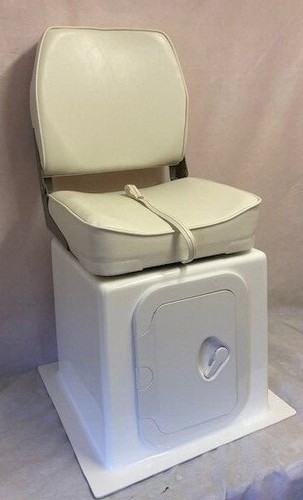 White folding boat seat grp - seat,