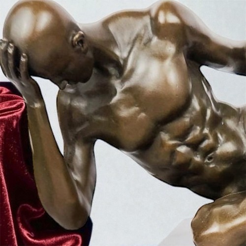 Bronze bodybuilder sculpture - bronze,