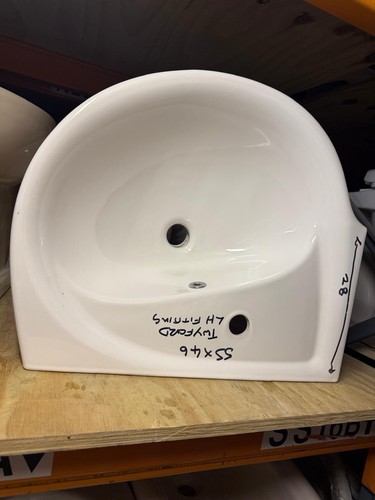 Twyfords left hand basin - left,