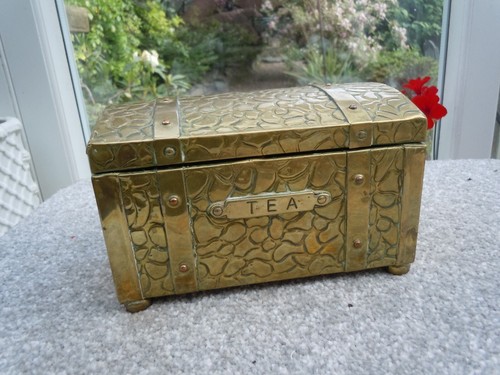 Superb vintage tea caddy - a,