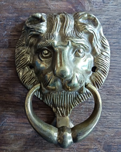 Vintage brass door knocker - vintage,