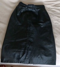 Vintage Black Leather Skirt by