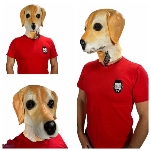 Golden labrador mask latex - mask,