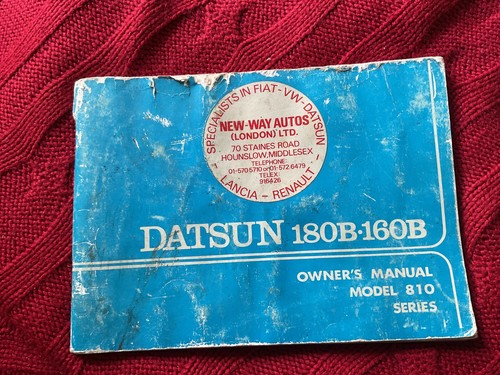 Datsun 180b 160b owners manual - 180b,