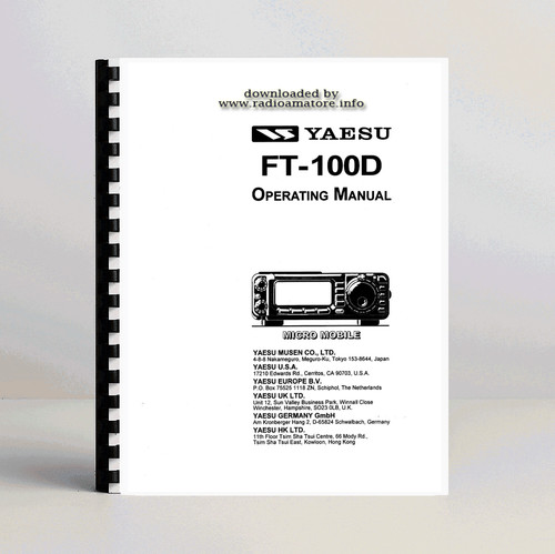 Yaesu 100d instruction - yaesu,