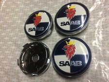 4x Saab Alloy Wheel Hub Centre