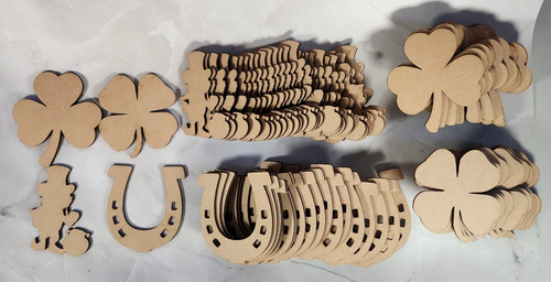 77pc unfinished wood cutouts - 77pc,