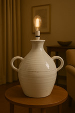 X Large White Ceramic Lamp