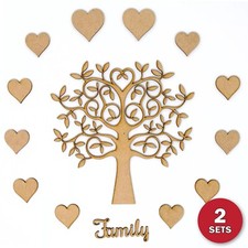 2 x Wooden MDF Tree Set inc
