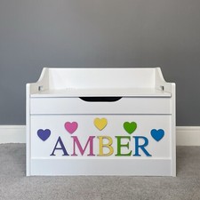 Wooden Toy Box Name and Shapes