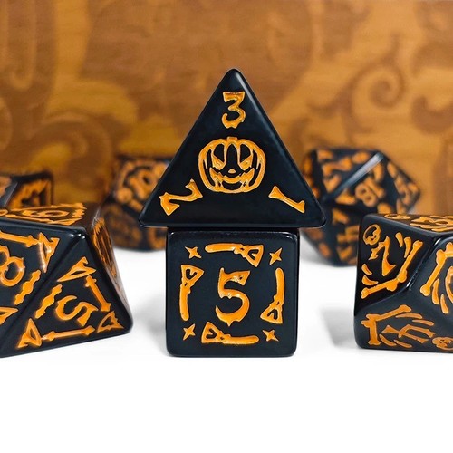 7pcs halloween rpg - **7pcs, dice