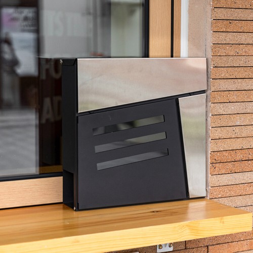 Grey steel metal - letter, post