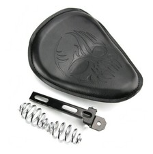Solo Bobber Skull Springs Voice Saddle for Custom Bikes BR19 Black
