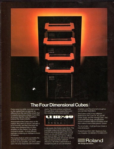 Vtg 70s roland cube - roland, amplifiers