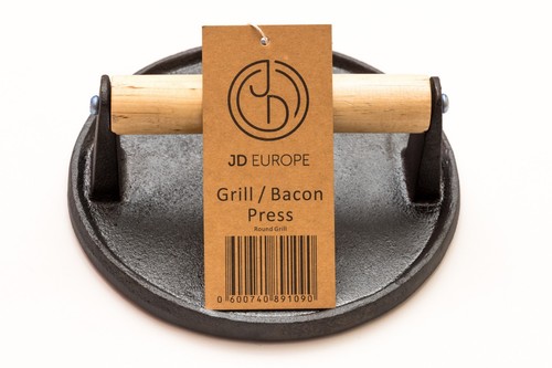 Cast iron grill bacon press - iron, grill/bacon