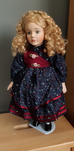 Vintage porcelain doll blonde - vintage,