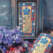 Ehrman CORNFLOWER by CANDACE BAHOUTH medieval tapestry needlepoint STITCHED kit