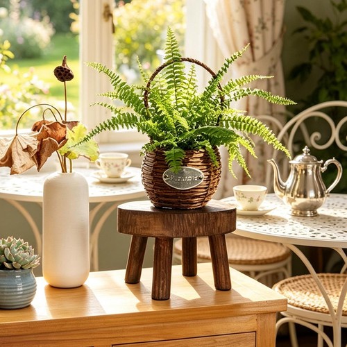 Inch wooden plant stand - 7.87,