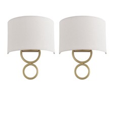 Set of 2 Modern Satin Gold