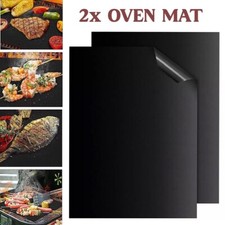 2X Oven Mat Liner Sheet Protector Mat Large Teflon Heavy Duty Non Stick Reusable