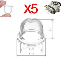 5x Petrol Fuel Primer Bulb For Strimmers Hedge Trimmer Chainsaws 19mm Universal